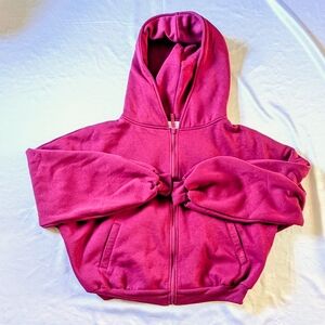 Women's Zip-Up Hooded Sweatshirt - Rich Magenta